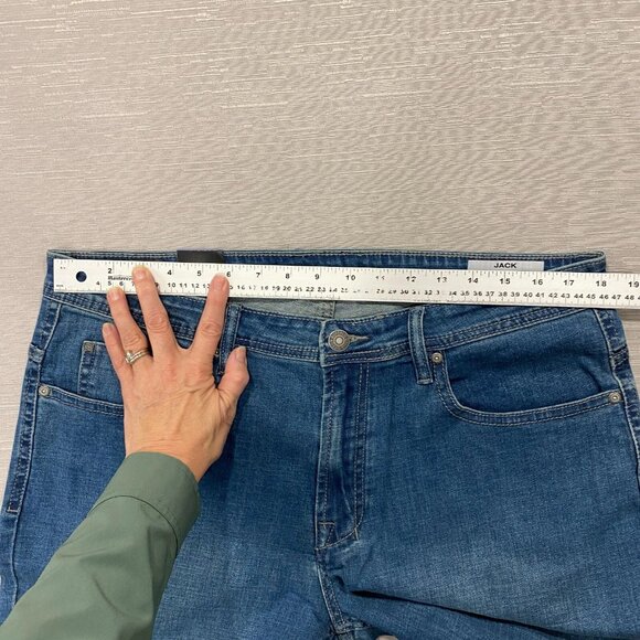 Buffalo David Bitton Jack Jeans Mens 36 x 32 Slim Fit Straight Medium Wash Denim - Picture 7 of 13